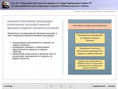 МОМ «‎Надзор во внутренних водах и в территориальном море РФ за пользованием маломерными судами и базами их стоянок»‎