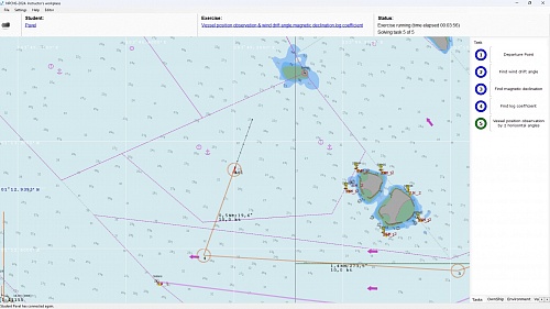 Тренажер навигационной прокладки и мореходной астрономии «NPCNS» (версия 2.0)