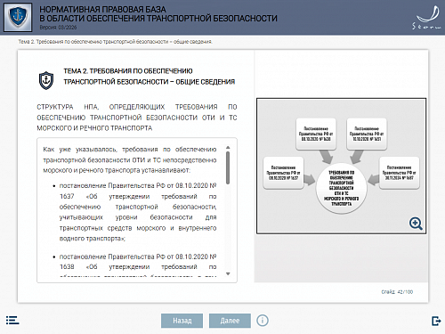 Модуль 2. Нормативная правовая база в области обеспечения транспортной безопасности