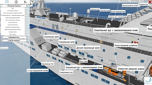 Многофункциональный мультимедийный стенд «Виртуальное судно. Пассажирское судно типа Ро-Ро»