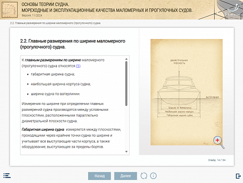 МОМ «Основы теории судна. Мореходные и эксплуатационные качества маломерных и прогулочных судов»
