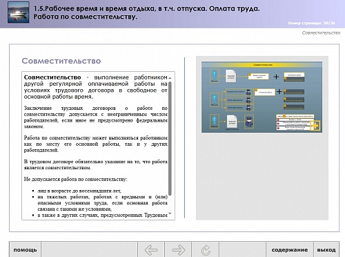 МОМ «Рабочее время и время отдыха, в том числе отпуска. Оплата труда. Работа по совместительству»