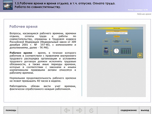 МОМ «Рабочее время и время отдыха, в том числе отпуска. Оплата труда. Работа по совместительству»