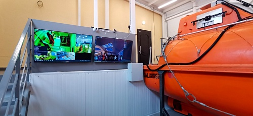 Тренажер спасательной шлюпки свободного падения FFLBS-B (с реальными органами управления)